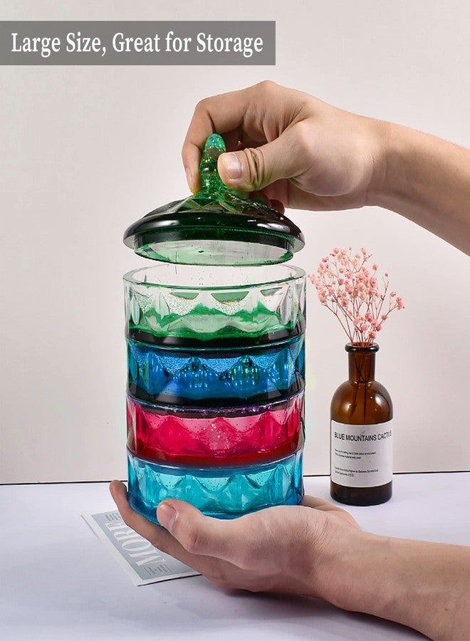 Wehous Multi-Layer Box Resin Mold with Lid, Silicone Storage Box Mould for Epoxy Casting, Stackable Organizer Decor Container for Storage Jewelry Trinket Candy DIY Crafts - Image 3