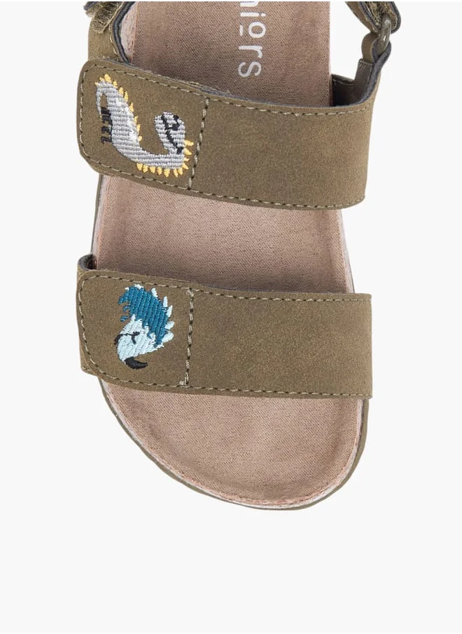 جونيورز Boys Embroidered Strap Sandals With Hook And Loop Closure Ramadan Collection
