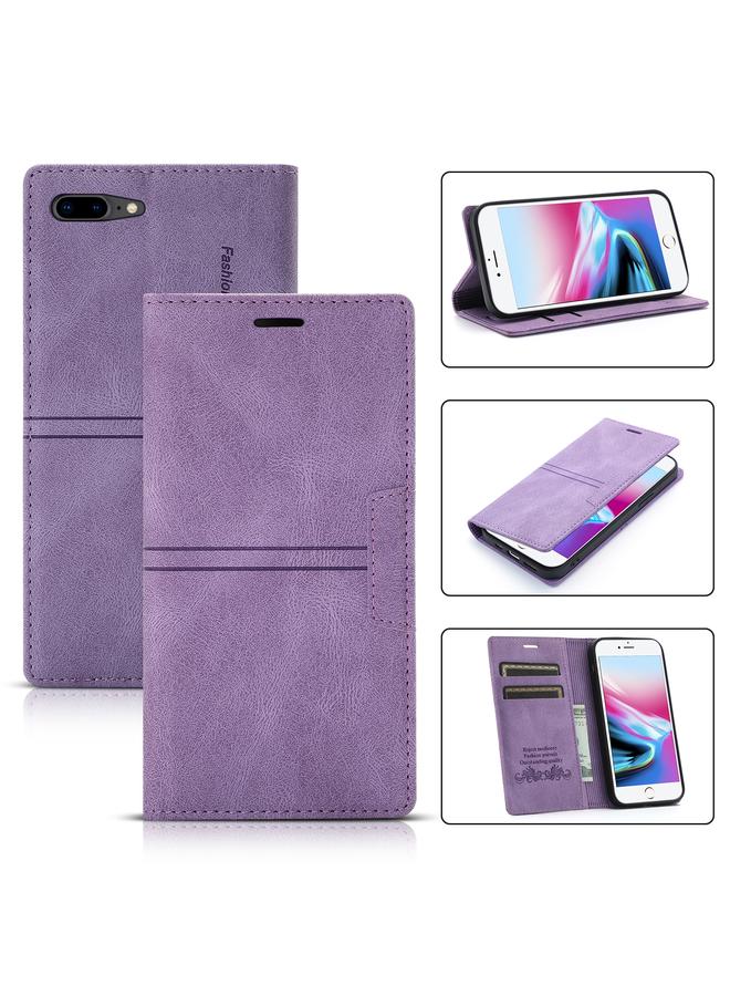 S-TOP Dream Magnetic Suction Business Horizontal Flip PU Leather Case with Holder & Card Slot & Wallet For iPhone 8 Plus / 7 Plus - Image 1