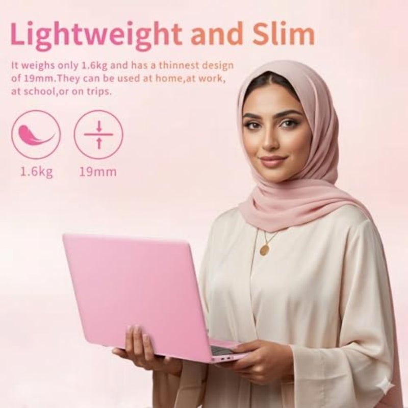 كمبيوتر محمول 15.6، 6500Y Beat to N5095 حتى 3.40 جيجا هرتز، ذاكرة الوصول العشوائي 16 جيجا، 512 جيجا SSD، Office 2024، Win11 Home، وردي، لوحة رقمية، بصمة الإصبع، واي فاي مزدوج النطاق، للطلاب/الأعمال. + ماوس لاسلكي . (لون القرنفل - Image 5