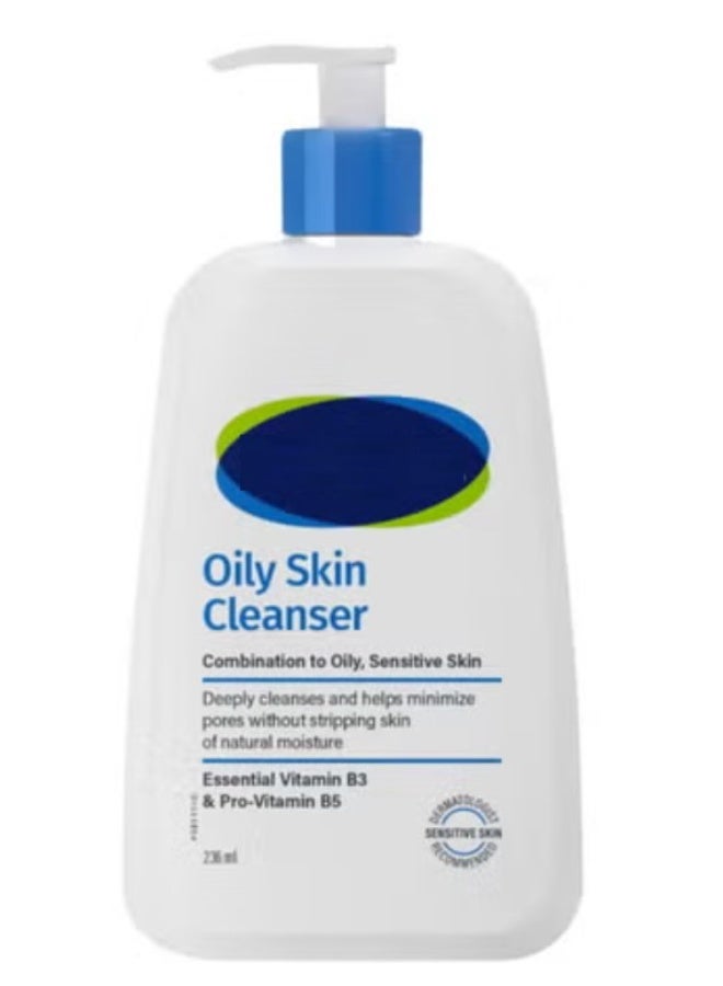 Oily Skin Cleanser, Combination To Oily And Sensitive Skin, Face And Body Wash For Men And Women, With Niacinamide , Unscented, Soap Free, Hypoallergenic 236ml