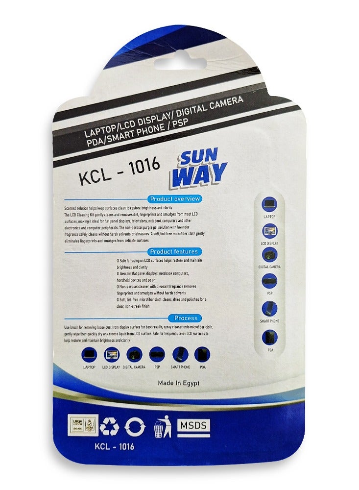 Screen Cleaner with Small Towel for Laptop, Mobile Phone, LCD Screen, Digital Cameras, Perfumed Solution Cleans Surfaces to Restore Brightness and Clarity, Gently Cleans and Removes Dirt, Fingerprints and Smudges from Most Screen Surfaces 100ml - Image 2