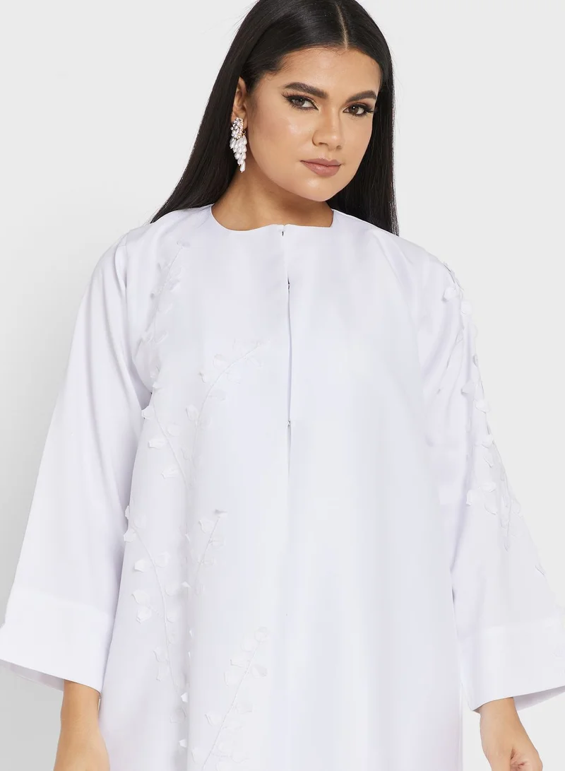 Khizana Applique Detail Abaya With Sheila