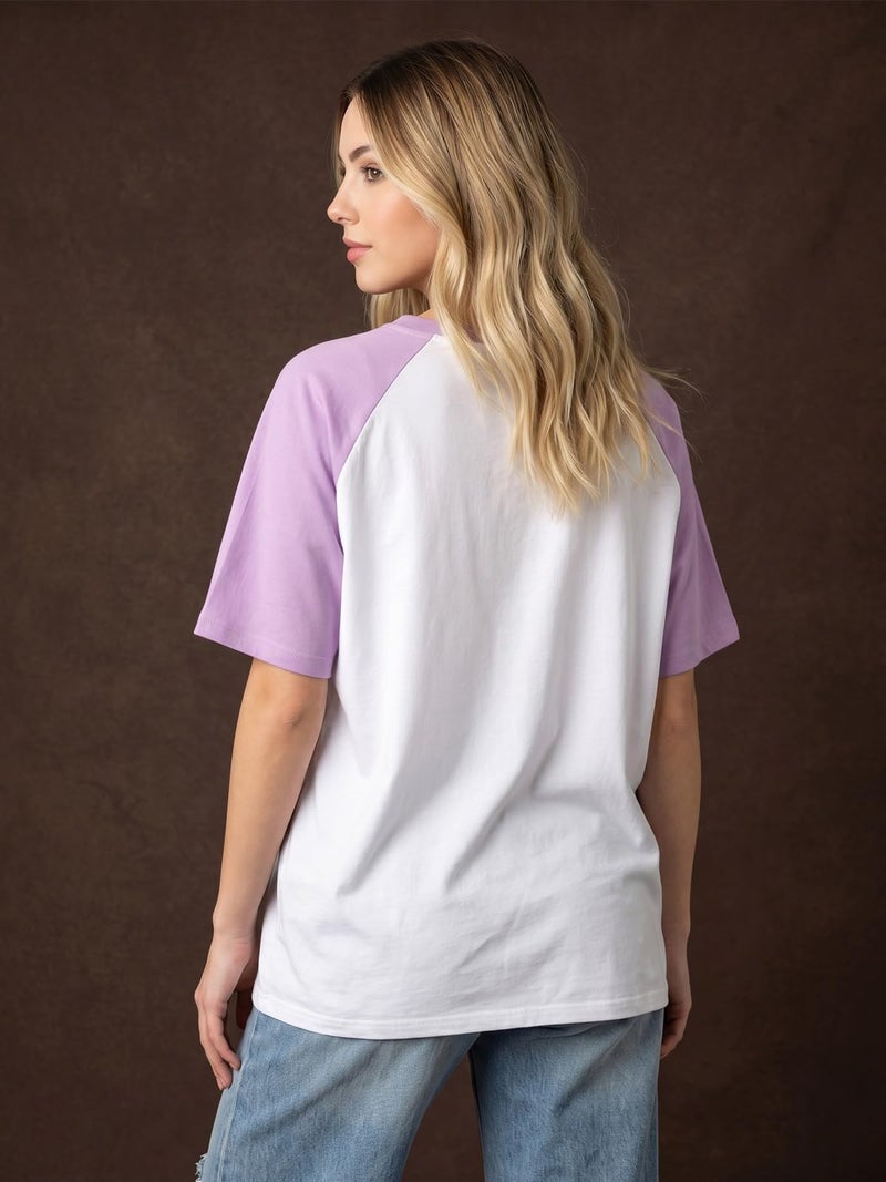 JUNEBERRY® 100% Pure Cotton Oversized Baggy Fit Round Neck T-Shirt for Women & Girls (Sizes: S to 2XL) (OS_JB_NWYRK11_LC_WT_XXL) - Image 3