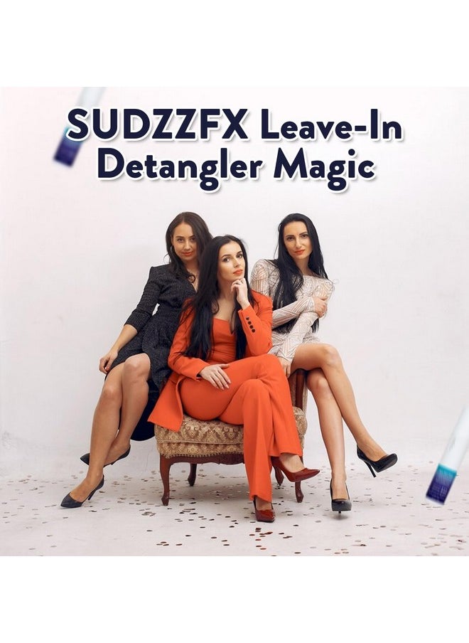 سودزاف اكس مزيل تشابك الشعر SUDZZFX متعدد الاستخدامات - يمنح لمعانًا - يحمي من الحرارة - ينعم الشعر المجعد - آمن على اللون - خالٍ من الكبريتات  - Image 3