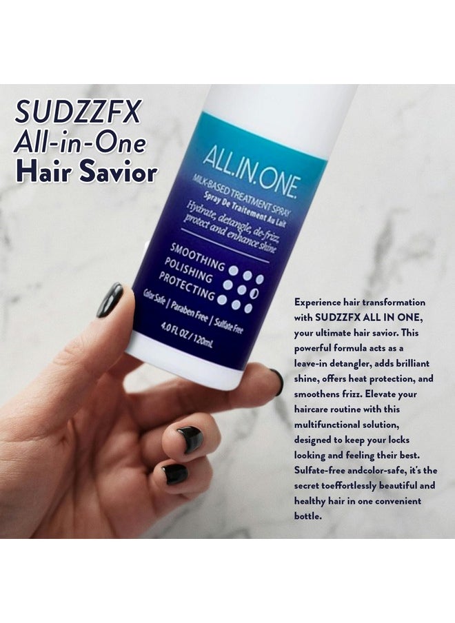 سودزاف اكس مزيل تشابك الشعر SUDZZFX متعدد الاستخدامات - يمنح لمعانًا - يحمي من الحرارة - ينعم الشعر المجعد - آمن على اللون - خالٍ من الكبريتات  - Image 5