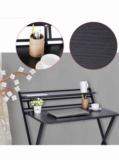 Chulovs Small Folding Desk Computer Desk Writing Desk Lazy Foldable Table Laptop Desk Oak Desks Home Office Desk for Small Space No Assembly Required  - Image 5