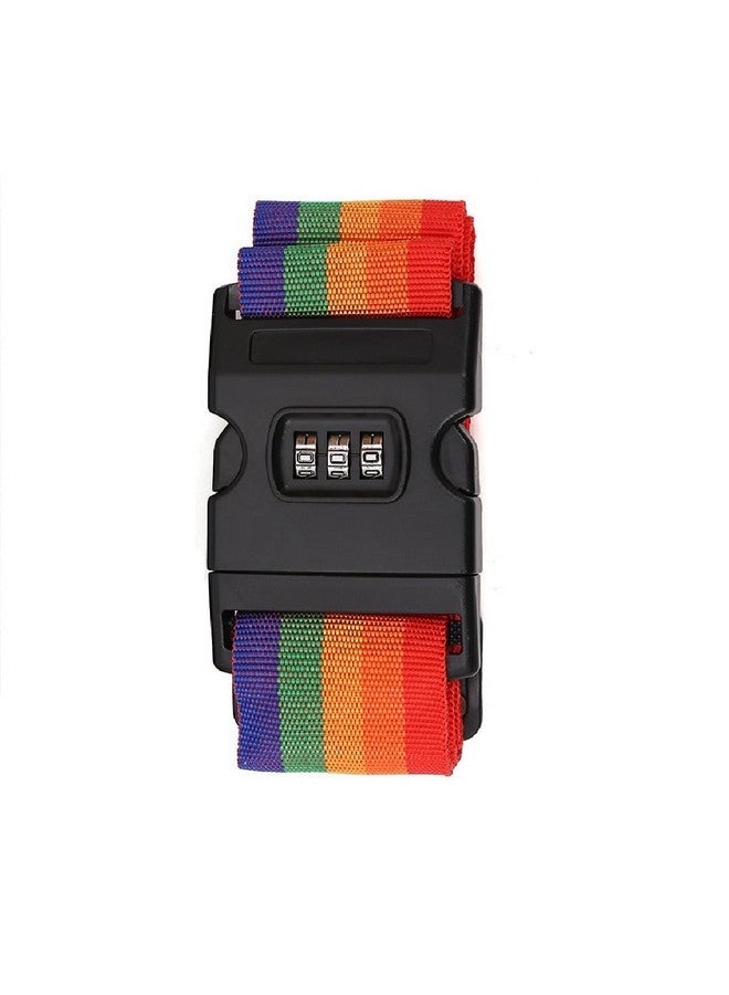Dayalu Luggage Strap Belt with TSA Number Lock for Adjustable Travel Suitcases, Trolleys and All Kind of Luggage Packing Belt Security- Nylon (Rainbow Color) (4) - Image 2