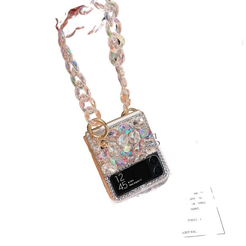 غطاء واقي، Laser Acrylic، أحجار الراين، لـ Samsung Galaxy Z Flip 6 - Image 3