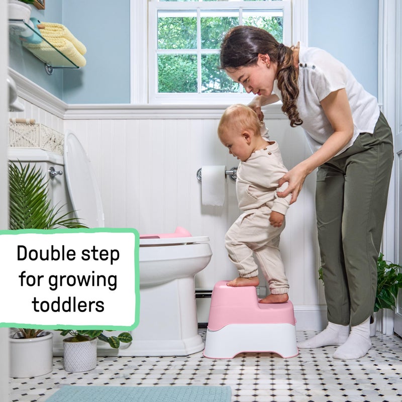 Ingenuity Prepare to Potty 3-in-1 System - Potty Training Toilet, Topper, Step Stool, Easy Setup, Pink, For Toddlers 18 Months+ - Image 5