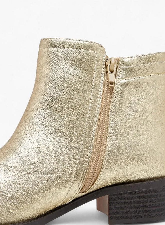 Celeste  Women's Solid Ankle Boots with Zip Closure  | Best Price UAE