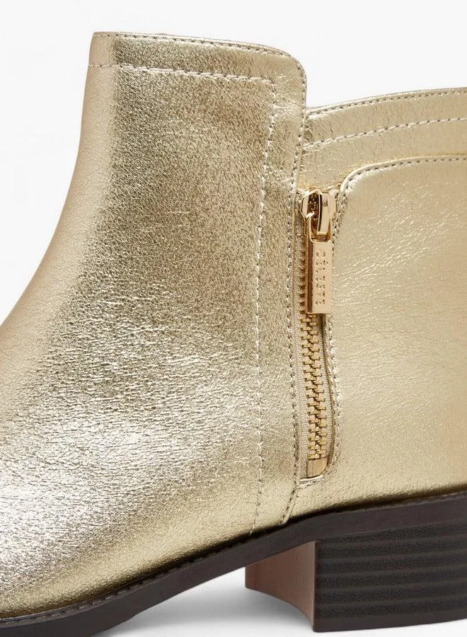 Celeste  Women's Solid Ankle Boots with Zip Closure  | Best Price UAE