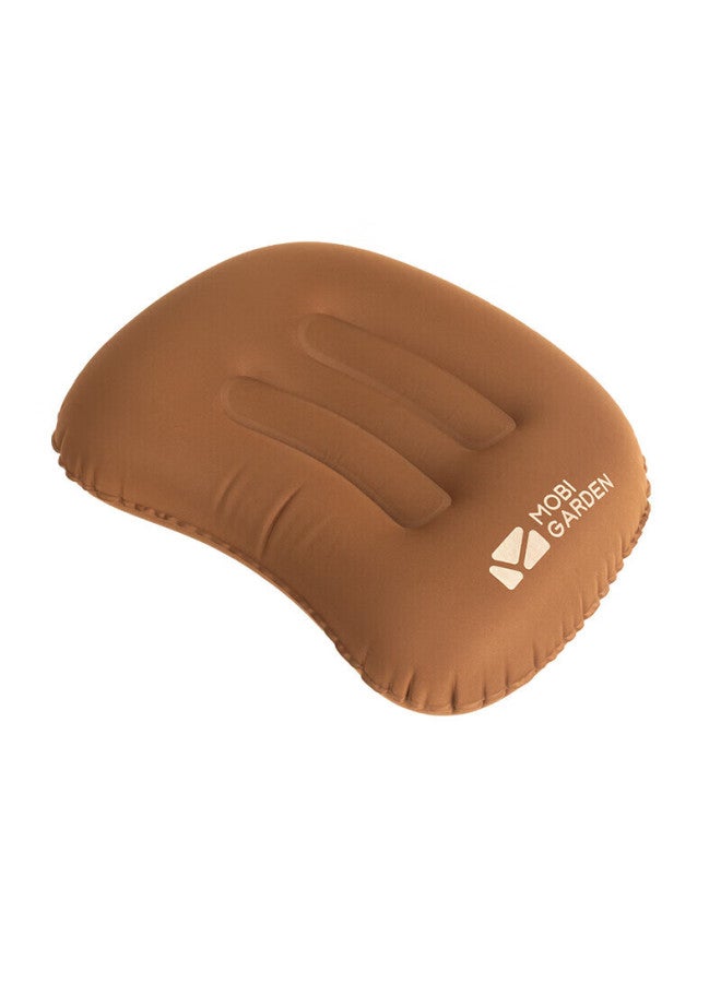 MOBIGARDEN Mobigarden Inflatable Backrest, Outdoor Camping Portable Inflatable Pillow, Lumbar Support, Sleeping Pillow, Nxlqu63007, Chestnut Brown - Image 1