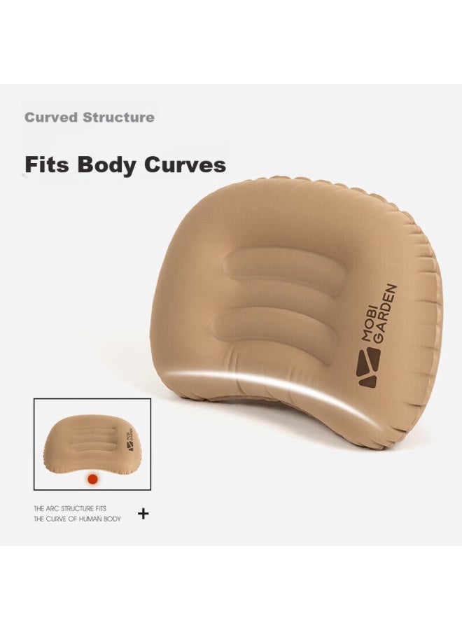 MOBIGARDEN Mobigarden Inflatable Backrest, Outdoor Camping Portable Inflatable Pillow, Lumbar Support, Sleeping Pillow, Nxlqu63007, Chestnut Brown - Image 3