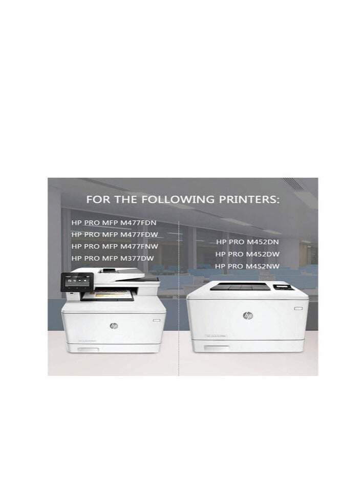 Office Maker Laserjet Toner Cartridge For HP MFP M477 M452 Printer Yellow - Image 3