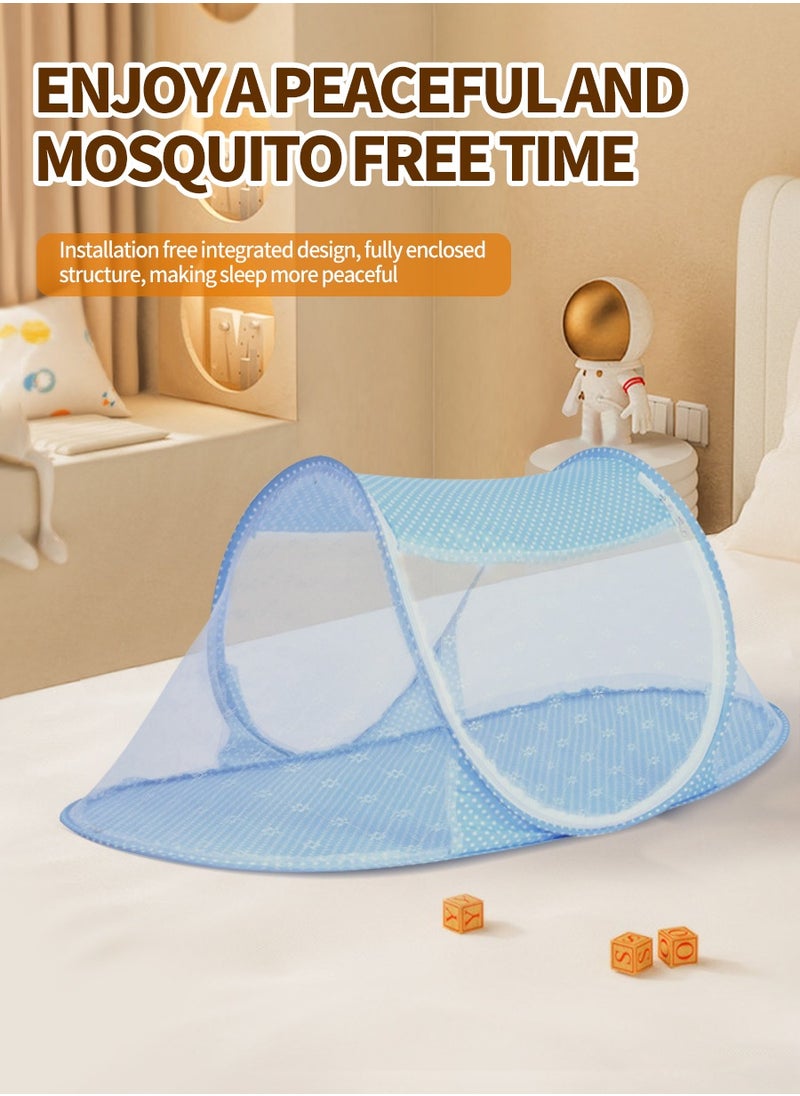 Beirui - Baby mosquito net, collapsible mosquito net, lightweight travel insect net, bedding insect net, camping, travel, garden ,Size: 108*60*40CM - Image 1