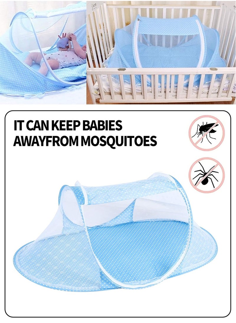 Beirui - Baby mosquito net, collapsible mosquito net, lightweight travel insect net, bedding insect net, camping, travel, garden ,Size: 108*60*40CM - Image 1