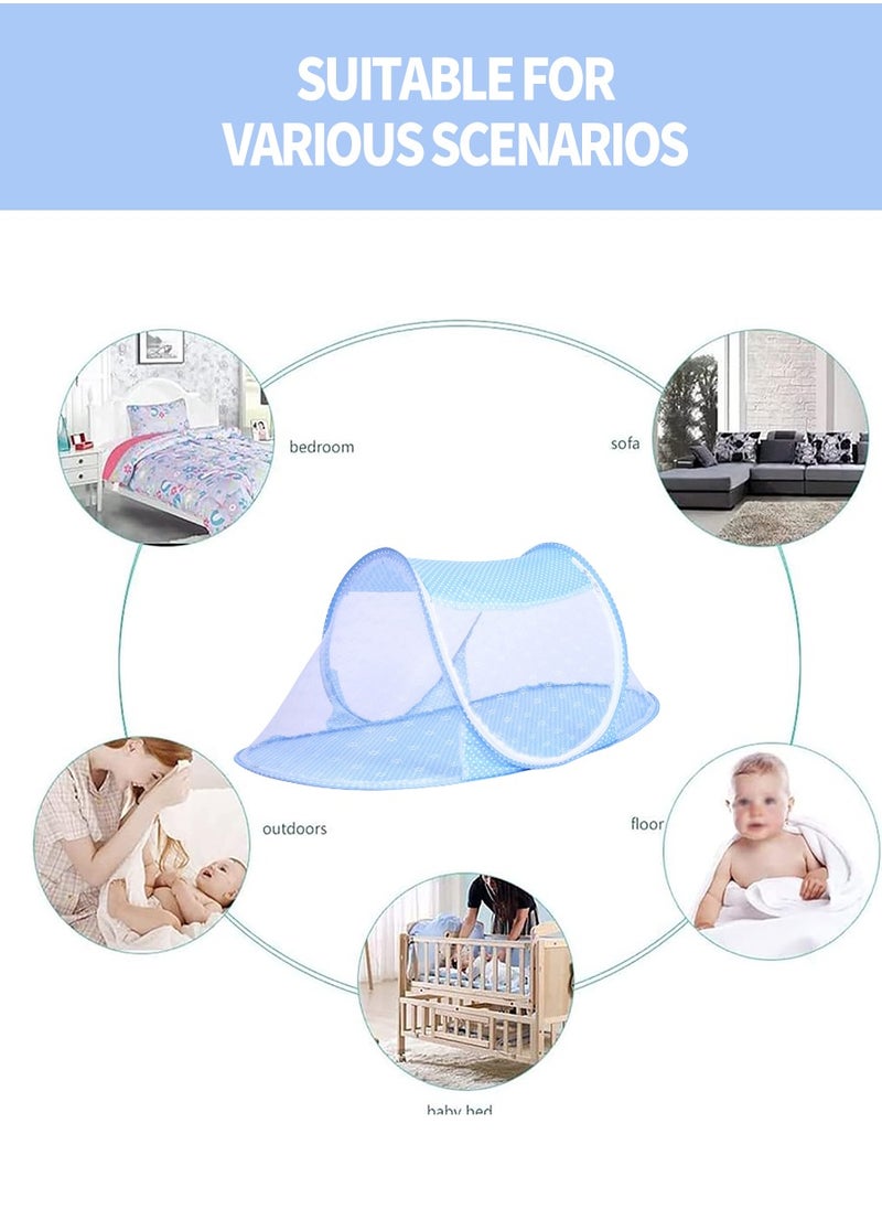 Beirui - Baby mosquito net, collapsible mosquito net, lightweight travel insect net, bedding insect net, camping, travel, garden ,Size: 108*60*40CM - Image 1