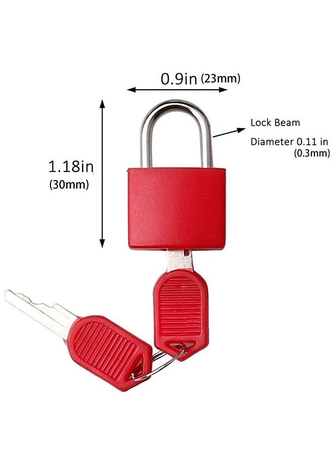Generic 6 Pcs Suitcase Locks with Keys Luggage Padlocks Mini Keyed Padlock  - Image 2