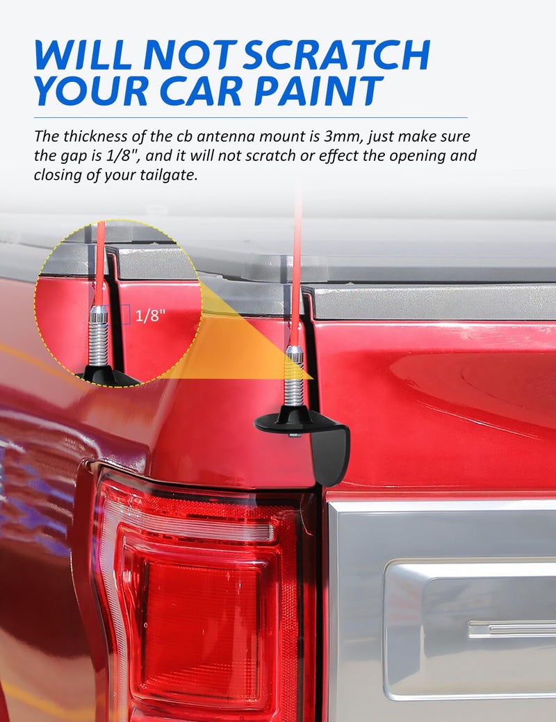 NORTHYUN F150 CB Antenna Mount, Driver Side Tailgate Antenna Bracket Compatible with Ford F-150 2015-2023 (Left) - Image 5
