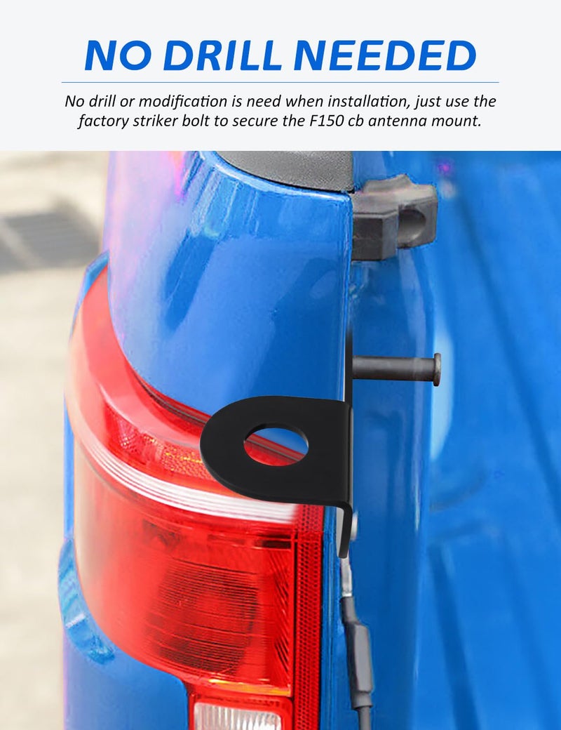 NORTHYUN F150 CB Antenna Mount, Driver Side Tailgate Antenna Bracket Compatible with Ford F-150 2015-2023 (Left) - Image 3