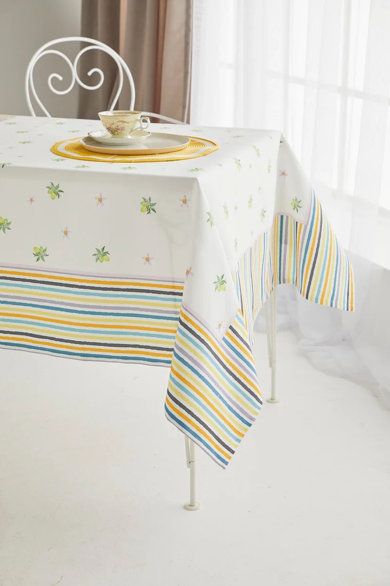 Ays Home Lemon Pattern Dining Table Cloth