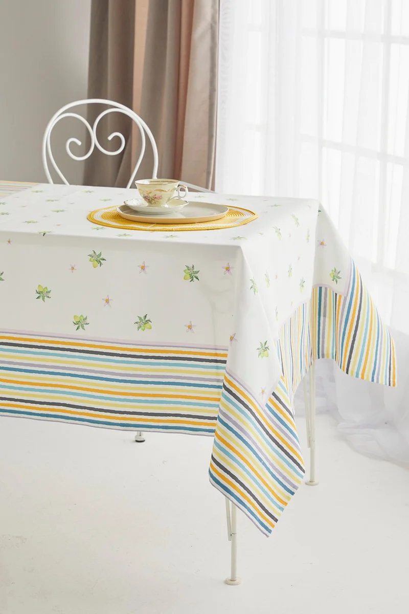Ays Home Lemon Pattern Dining Table Cloth