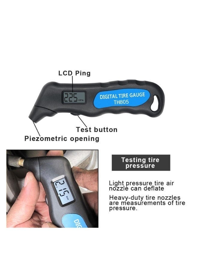 Valiant Glow Digital Car Tire Tyre Air Pressure Gauge Meter LCD Display Manometer Barometers Tester for Truck Motorcycles Bike - Image 3