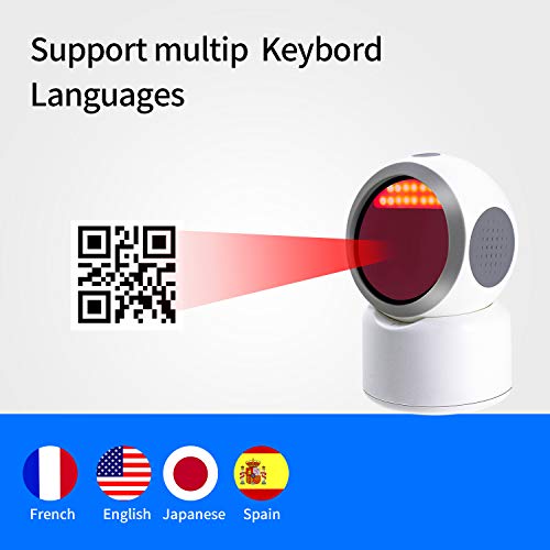 symcode 2D QR Barcode Scanner,Symcode Omnidirectional Hands-Free USB Automatic Barcode Reader for Mobile Payment Computer Screen Scan - Image 5