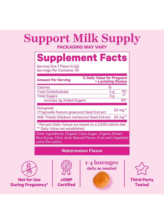 Pink Stork Lactation Sweets Supplement, Breastfeeding Snacks with Fenugreek and Milk Thistle to Support Breast Milk Supply - 30 Watermelon Candy Drops (Packaging May Vary) - Image 4