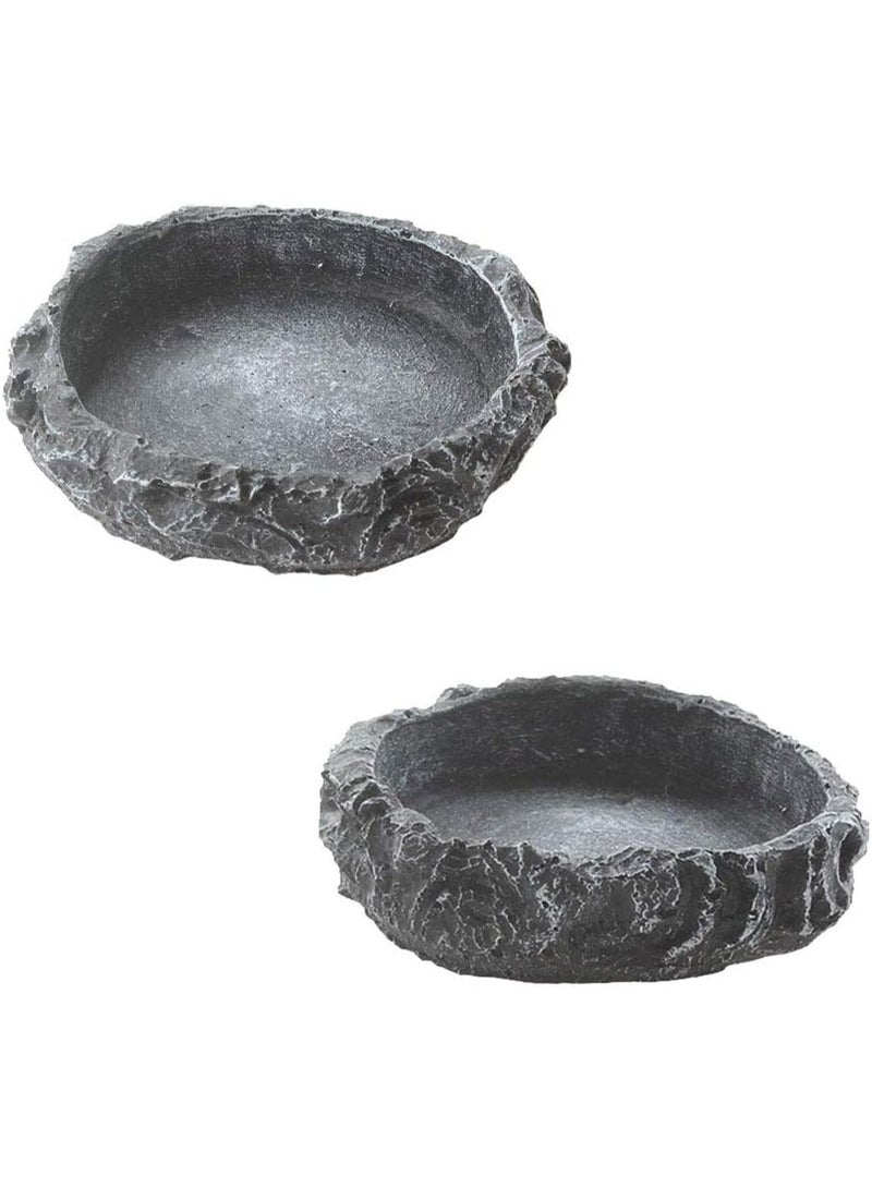 2 حزمة الطبق المائي الزواحف الأطعمة وعاء صخرة دودة تغذية لنمر جيكو السهلة العنكبوت العقرب الكميلون ، صغيرة - Image 1