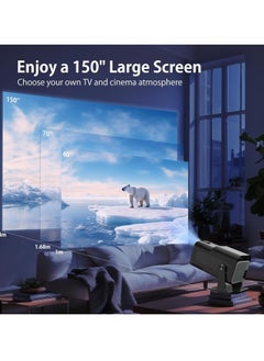 TIGER Mini Projector with WiFi 6 & Bluetooth, Native 1080P, Auto Focus, 4K Support, Outdoor Movie Projector, Short Throw Home Theater Projector with Android 11 – Portable HD Projector for Movies, Gaming, and Streaming  - Image 3