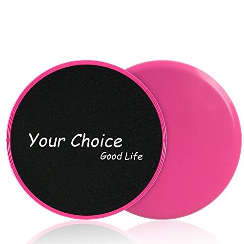 Your Choice Core Sliders - Dual Sided Exercise Gliding Discs for Carpet & Hardwood, 7" Workout Sliders, Color Pink Set of 2 - Image 1