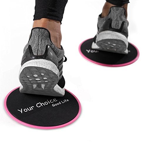 Your Choice Core Sliders - Dual Sided Exercise Gliding Discs for Carpet & Hardwood, 7" Workout Sliders, Color Pink Set of 2 - Image 2
