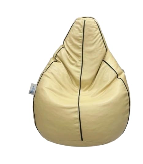 OHSTORE OHSTORE Premium Bean Bag Chair Ultra Comfortable Durable Faux Leather Cover Lightweight Ergonomic Lounge Seat for Home Office Gaming Relaxation OffBlack 4XLBB  - Image 1