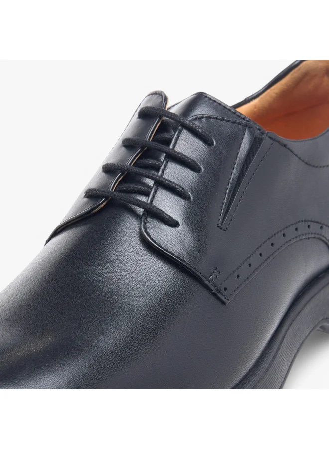 Le Confort Men's Solid Derby Shoes with Lace-Up Closure