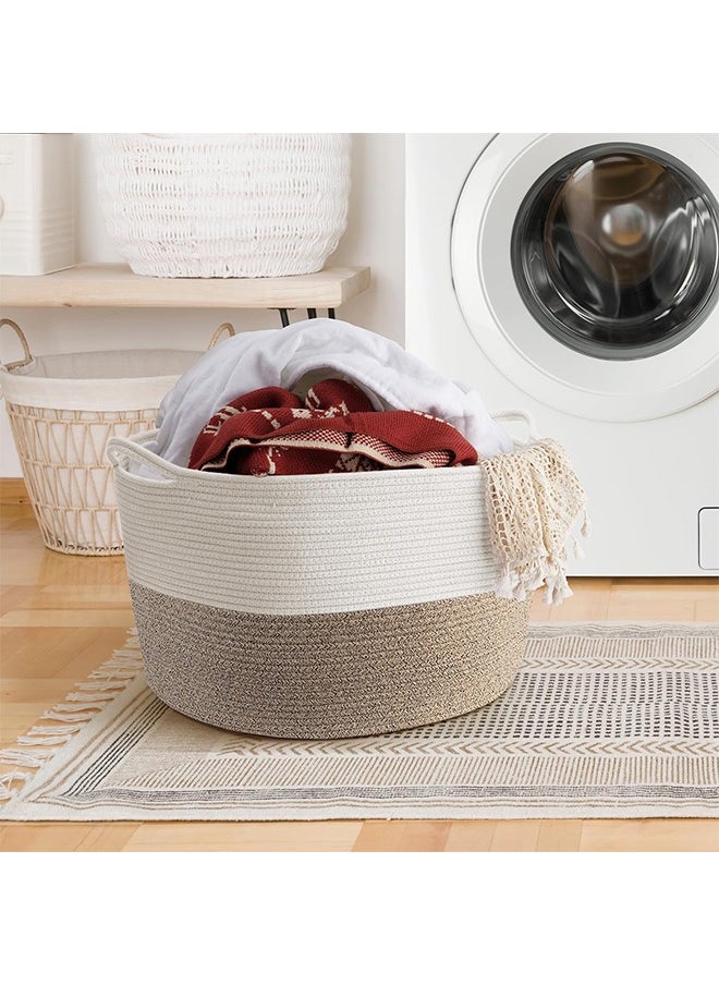 Beige Storage Basket, Large Toy Storage Basket, Eco-Friendly Material, Woven Storage Basket with Carrying Handle, Suitable for Toys/Bedding/Clothes Storage (51 x 34cm) - pzsku/Z118324F05D9589D5331AZ/45/_/1727425504/1b66bd90-f119-4c29-9074-9e133cdba3cd