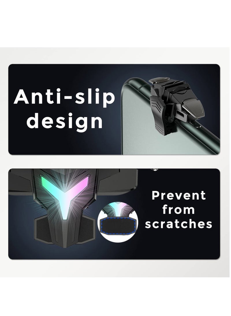 joyzzz - Mobile Game Triggers with Vibration Mode, RGB Game Triggers for PUBG/Fortnite/COD Zero Latency with Vibration Mode for iPhone and Android Phones - Image 1
