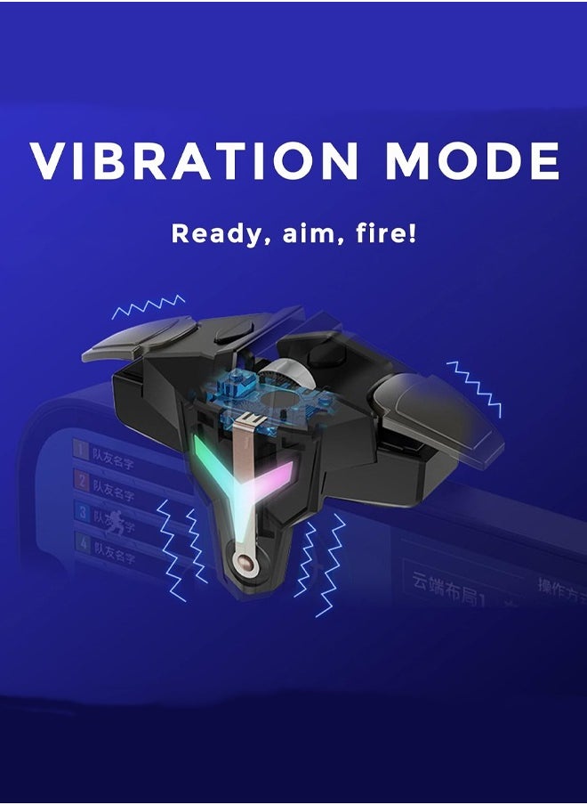 joyzzz - Mobile Game Triggers with Vibration Mode, RGB Game Triggers for PUBG/Fortnite/COD Zero Latency with Vibration Mode for iPhone and Android Phones - Image 1