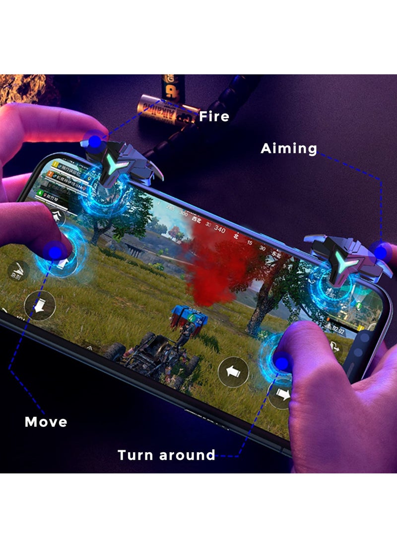 joyzzz - Mobile Game Triggers with Vibration Mode, RGB Game Triggers for PUBG/Fortnite/COD Zero Latency with Vibration Mode for iPhone and Android Phones - Image 1