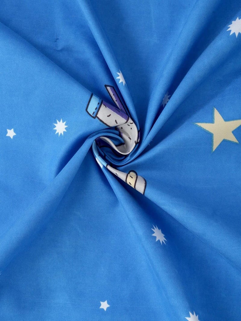 BLENZZA DECO بيلينزا ديكو™ 180TC قطن جليدي ملاءة سرير مفرد مطبوعة لغرفة الأطفال مع 1 غطاء وسادة (60 * 90 بوصة) - Image 3