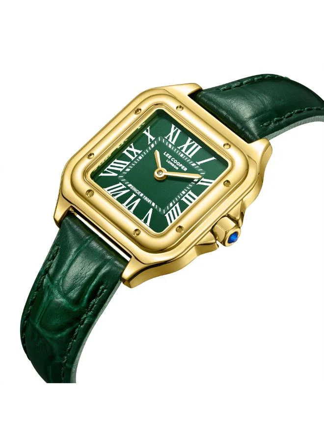 لي كوبر ساعة يد جلدية نسائية بعقارب . -  مم