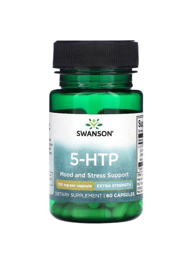 SWANSON Swanson, 5-HTP, Extra Strength, 100 mg, 60 Capsules 