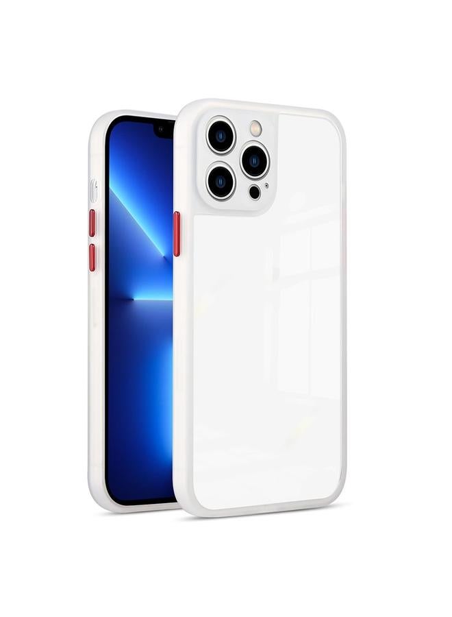 Zaboon Case For iPhone 13 Pro Electroplated Button Two-color TPU Phone Case - Image 1