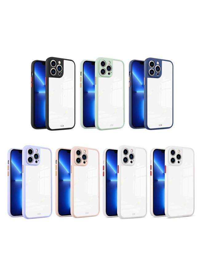 Zaboon Case For iPhone 13 Pro Electroplated Button Two-color TPU Phone Case - Image 2