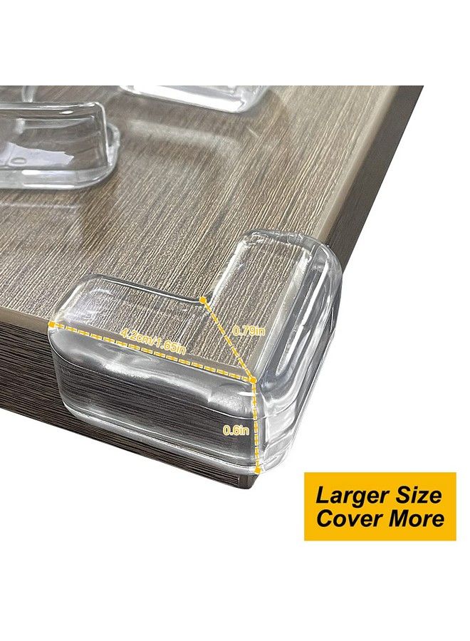 Shintop Corner Protectors For Baby Safety 24 Packs Large Size Kids Furniture Edge Guards Bumper For Table Desk Shelf Bed Sharp Corners（Transparent） - Image 3