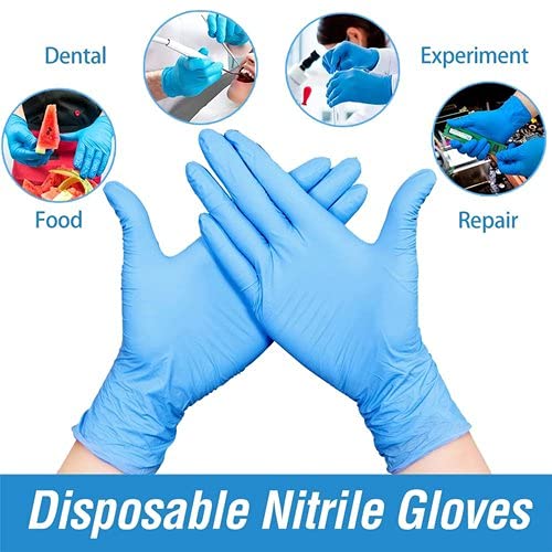 GLIDER Disposable Nitrile Gloves, 30 Count - Powder Free, Rubber Latex Free, Medical Exam Grade, Non Sterile, Ambidextrous - Soft with Textured Tips - Cool Blue - Image 3