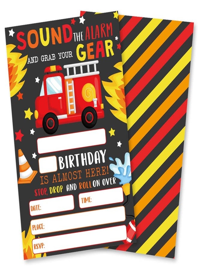 Grace Yonks - Multicolor 4x6 Inch Birthday Party Invitation with Envelope, 20 Pack