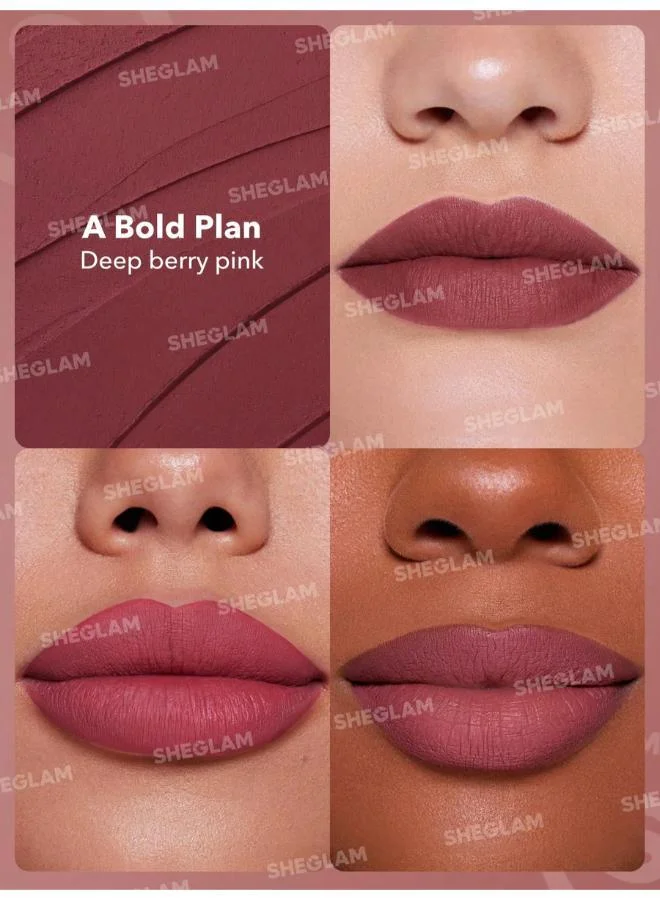 SHEGLAM Dynamatte Boom Long Lasting Matte Lipstick-A Bold Plan