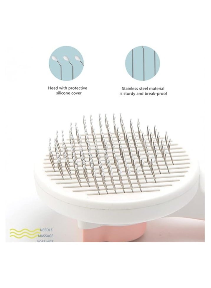 Generic Dlmlemu Pet Grooming Brush, Pet Hair Removal Comb, Dog Brush Cat Brush for shedding and grooming, Supple Stainless Steel Bristles Quick Removes Loose Undercoat, Suitable for Most Cats Dogs Furry Pets - Image 2